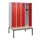 locker met bank,HxBxD 1950x1200x815mm,4vak,vak B 300mm,draaigrendel