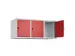 opzetkast,v. locker,3vak.,vak B 400mm,HxBxD 500x1200x500mm