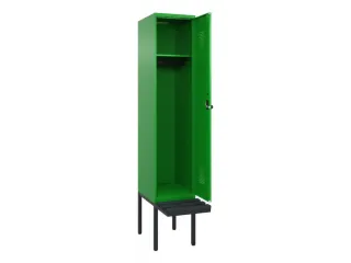 locker met bank,HxBxD 2120x400x815mm,1vak,vak B 400mm,draaigrendel - 1