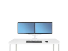 Monitorarm Lx Side By Side No Mount Grommet Wit 2 schermen 27 Inch