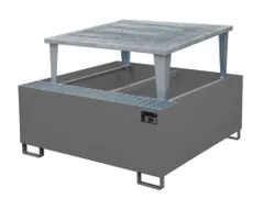 opvangbak,v. 1xIBC,opvangvol. 1000l,HxBxD 1083x1460x1460mm,m. aftapbok