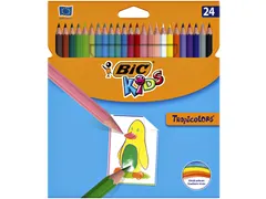 Kleurpotloden BicKids Tropicolors assorti blister à 24 stuks