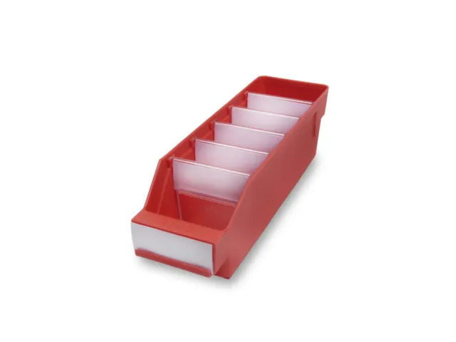 stellingbak,HxBxD 95x90x300mm,PP,rood