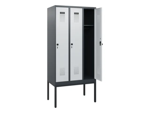 schoollocker,HxBxD 1950x900x500mm,3vak,vak B 300mm,draaigrendel