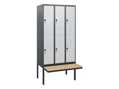 Dubbeldekse dekenkist,HxBxD 1950x900x815mm,3x2vak.,vak B 300mm