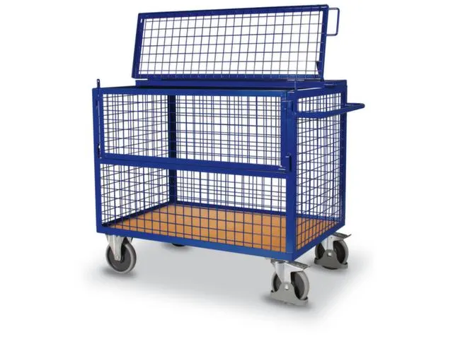 Bakwagen Draagverm 500kg 1000x645mm Gaaswanden Met Deksel Ral5010