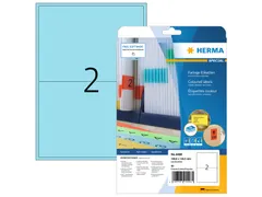 HERMA 4498 Verwijderbare etiketten A4 199,6x143,5mm Blauw 40 stuks