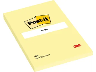 Memoblok Post-it 659 102x152mm geel - 6