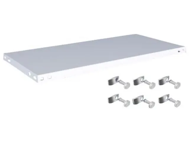 legbord,v. magazijnstelling,BxD 1000x500mm,vakl. 125kg,staal,RAL7035