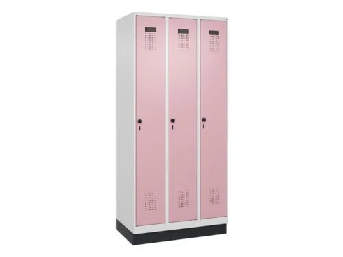 locker,HxBxD 1950x900x500mm,3vak,vak B 300mm,draaigrendel,sokkel