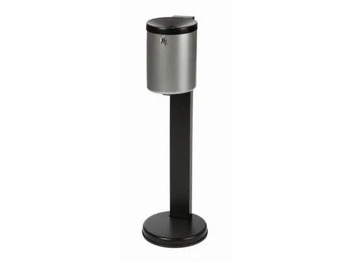 Staande asbak,H 825mm,staal,romp nieuw zilver