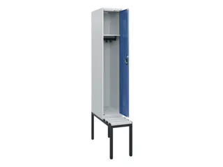 locker met bank,HxBxD 1950x300x815mm,1vak,vak B 300mm,cilinderslot - 1