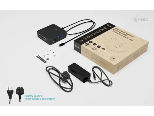 i-tec USB-C DP Dual HDMI Docking Station met Power Delivery 100W