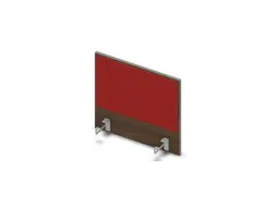 opzetpaneel v. bureau aanbouw zijkant 600mm Bruin Hickory BN4011-rood
