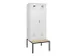 locker met bank,voor scheiding van kleding,HxBxD 2120x800x815mm,2vak