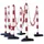 Kettingstaander-set 6 Kettingstaanders Driehoekige Voet 10m Ketting
