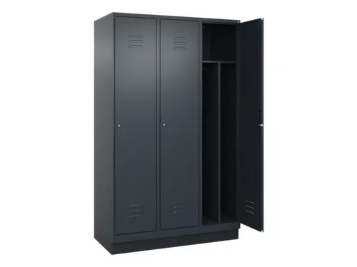 locker voor scheiding van kleding,HxBxD 1950x1200x500mm,3vak