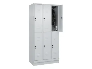 dubbeldekse locker,HxBxD 1950x900x500mm,3x2vak.,vak B 300mm - 3