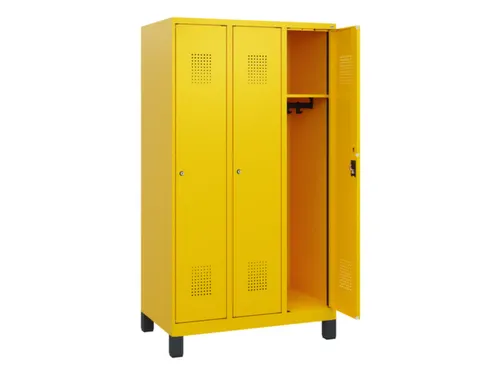 schoollocker,HxBxD 1630x900x500mm,3vak,vak B 300mm,cil.-slot,voeten