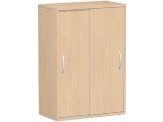 kantoor-schuifdeurkast HxBxD 1182x800x425mm hout beuken 2 OH - 2