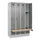 locker met bank,HxBxD 1950x1200x815mm,4vak,vak B 300mm,draaigrendel