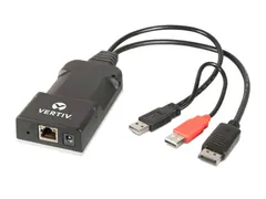 Vertiv Avocent HMXTX SNGL VGA USB AUDIO-OU, Zender, Bedraad, Zwart, VG