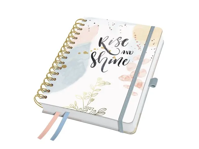 Spiraal-agenda Inspire A5 2027 (NL/FR/ EN/DU) Soft Glimmer hardcover