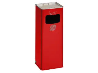 Combi-asbak Hxbxd 660X230X230Mm Vierkant Rood - 1