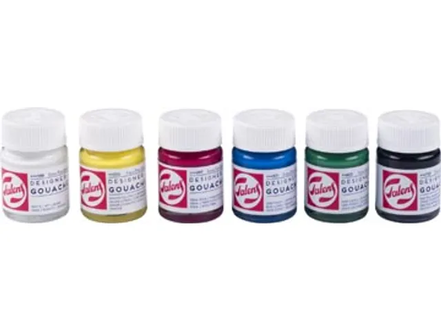 gouache Extra Fine, flacon de 16 ml, set de 6 flacons en couleurs prim