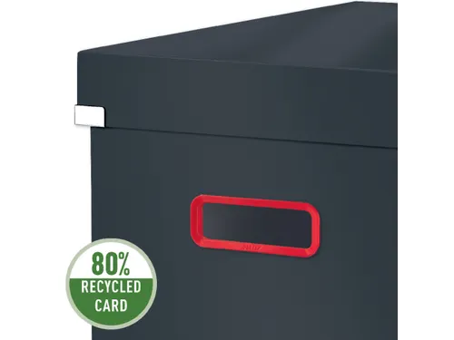 Cosy Click & Store kubus grote opbergdoos grijs 80% gerecycled karton