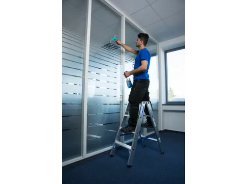 Vouwladder Aluminium H 950mm Aan Beide Zijden Te Gebruiken 2x4treden