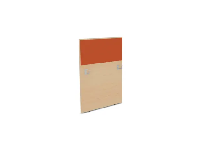 baliepaneel,v. bureau,aanbouw links,B 800mm,NE-esdoorn,BN3012-oranje