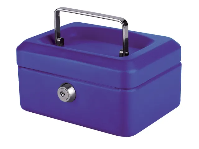 Geldkist Quantore 150x115x80mm blauw