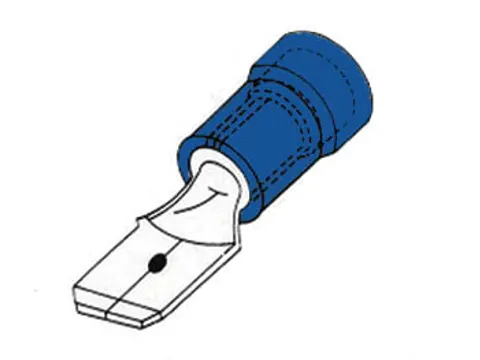 Mannelijke Connector 4.8mm Blauw