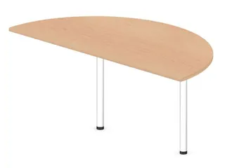 aanbouwtafel,i.h.v.,HxBxD 720-840x1600x800mm,halfrond,NE-esdoorn - 1