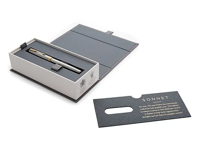 Vulpen Parker Sonnet Stainless steel GT Fijn