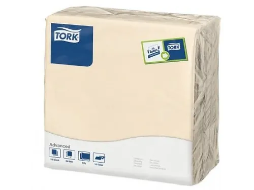 Tork 478747 Dinner Servet 2-Laags Zand 1/4 Vouw 39x39cm
