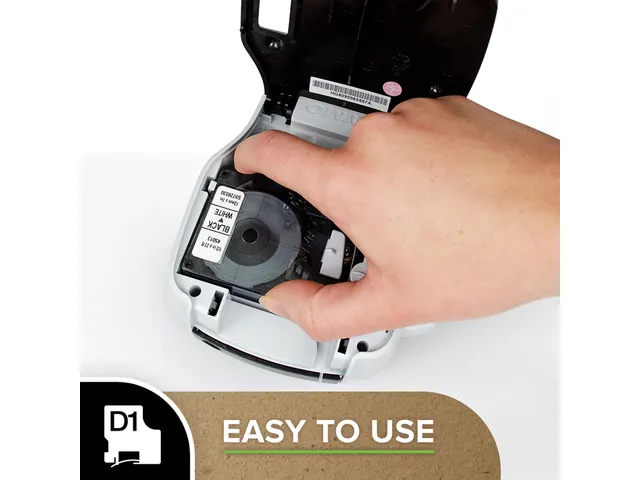 Labeltape Dymo D1 1978366 12mmx3m wit op rood