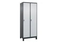armoire vestiaire noir et blanc HxlxP 1950x800x500mm 2compart.