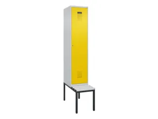 locker met bank,voor scheiding van kleding,HxBxD 2120x400x815mm,1vak - 2
