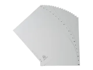 Tabbladen PP A4+ bedrukt A-Z grijs - 1