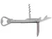 Ouvre-Bouteille/Tire-Bouchon, 14 Cm, Chromé