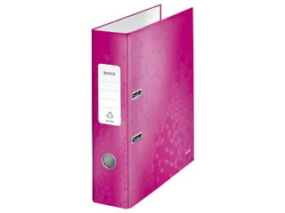 Ordner Leitz 1005 WOW 180° A4 80mm karton roze - 3