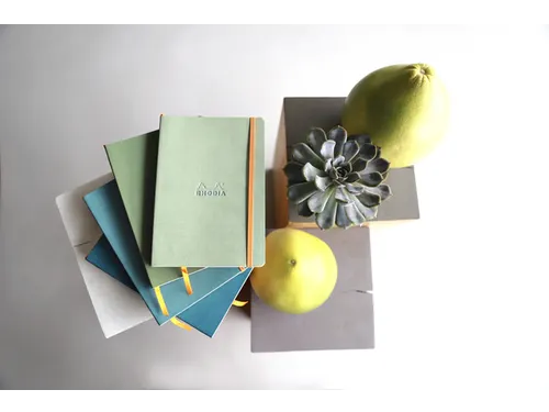 Notitieboek Rhodia A5 lijn 80 vel 90gr titanium