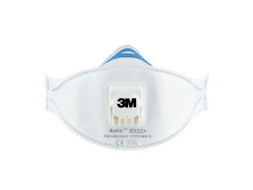 Stofmasker 3M Aura voor schuren 9322 FFP2 met ventiel 2 stuks