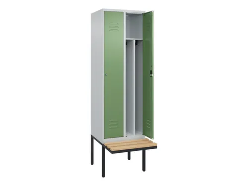locker voor scheiding van kleding,HxBxD 2120x600x815mm,2vak