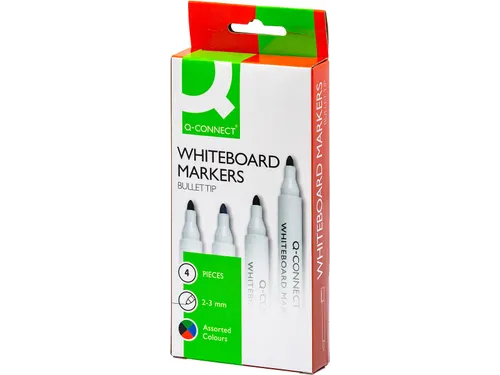 Whiteboardmarker, In Geassorteerde Kleuren, Doosje Van 4 Stuks