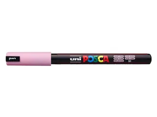 Verfstift Posca PC1MR Extra Fijne punt 0,7mm Lichtroze - 1