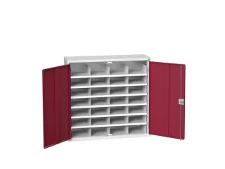 post-/sorteerkast 1000x1050x350mm 4x7vakken RAL7035+RAL3004 - 1