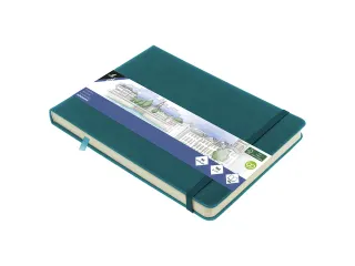 Schetsboek Kangaro A5 landscape dark turquoise PU HC 80 vel 140gr room - 2